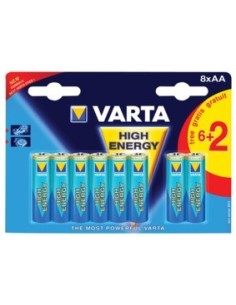 Varta - 4906SO - Piles LR6 High Energy - 6 piles LR6 AA + 2
