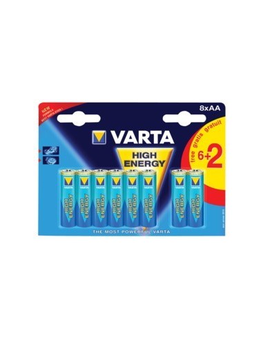 Pochette de 6+2 piles alcaline Varta LR6
