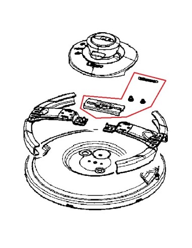 Guide + Ressort + 2 Vis pour Cocotte Clipso Seb