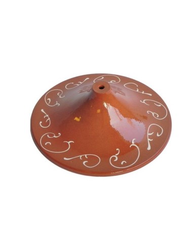 Couvercle Coloris Marron avec Motifs sans Poignée pour Wok Tajine 248 / 250 Tefal