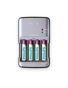 Piles rechargeables AAA 1350mAh - 4 pièces + chargeur marque privée  inkmedia®