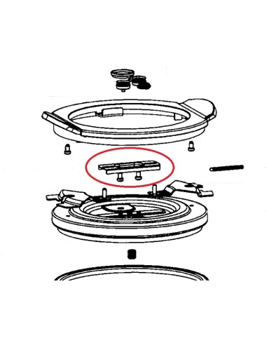 Plaque / Support + Vis x 2 pour Cuiseur Vapeur Wikook 4L Noir Tefal