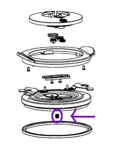 Ecrou pour Cuiseur Vapeur Wikook 4L Non Induction Téfal