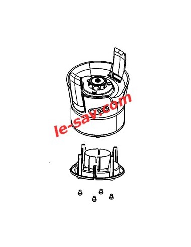 Bloc moteur jaune complet Centrifugeuse elea duo SEB