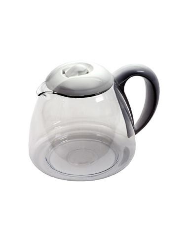 Verseuse Complete Blanche 15 tasses en Verre + Couvercle Anti-Goutte pour Cafetières Primavera / Café Presto / Arom Classic Seb