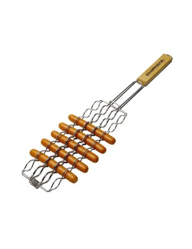 Grille Saucisses avec Manche en Bois pour Barbecue Campingaz