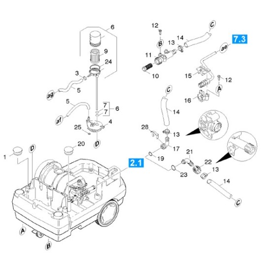 Tuyauterie HDS 550 C