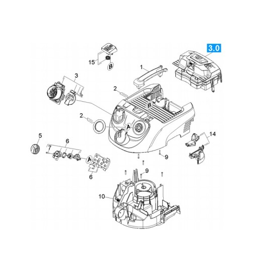 Capot 1 Aspirateur WD7.500 Kärcher 