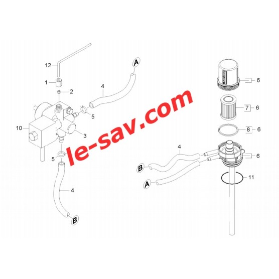 Pompe a caburant et filtre HDS 6/10 C