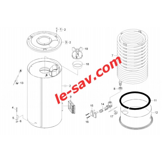 Enveloppe et serpentin rechauffeur HDS 6/10 C